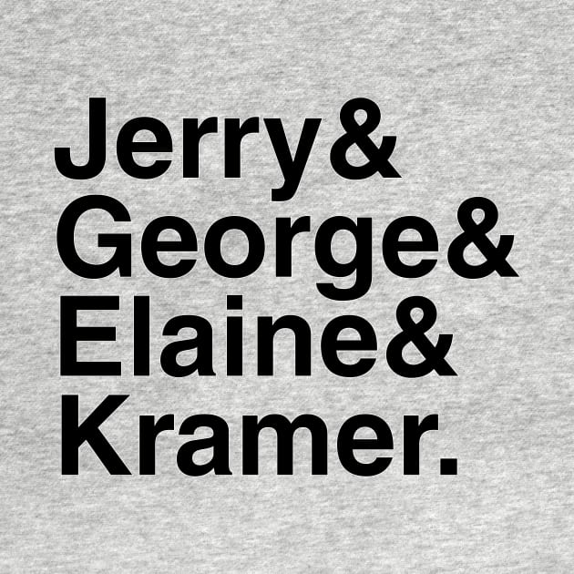 Seinfeld - Jerry & George & Elaine & Kramer. (Black) by foozler